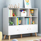 Scandinavian Manufactured Wood Bookcase Closed Back Bookcase with Doors White Clearhalo 'Bookcases' 'furn' 'furn_bookcases' 'Furniture' 'Office Furniture' 5123332