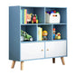 Scandinavian Manufactured Wood Bookcase Closed Back Bookcase with Doors 31.5"L x 9.4"W x 42.1"H Blue Clearhalo 'Bookcases' 'furn' 'furn_bookcases' 'Furniture' 'Office Furniture' 5123334