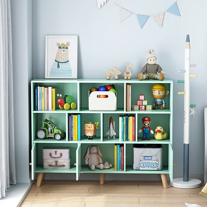 Scandinavian Manufactured Wood Bookcase Closed Back Bookcase with Doors Clearhalo 'Bookcases' 'furn' 'furn_bookcases' 'Furniture' 'Office Furniture' 5123335