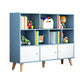Scandinavian Manufactured Wood Bookcase Closed Back Bookcase with Doors Blue Clearhalo 'Bookcases' 'furn' 'furn_bookcases' 'Furniture' 'Office Furniture' 5123338