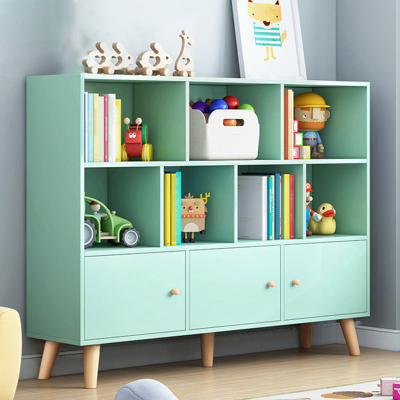 Scandinavian Manufactured Wood Bookcase Closed Back Bookcase with Doors Green Clearhalo 'Bookcases' 'furn' 'furn_bookcases' 'Furniture' 'Office Furniture' 5123344