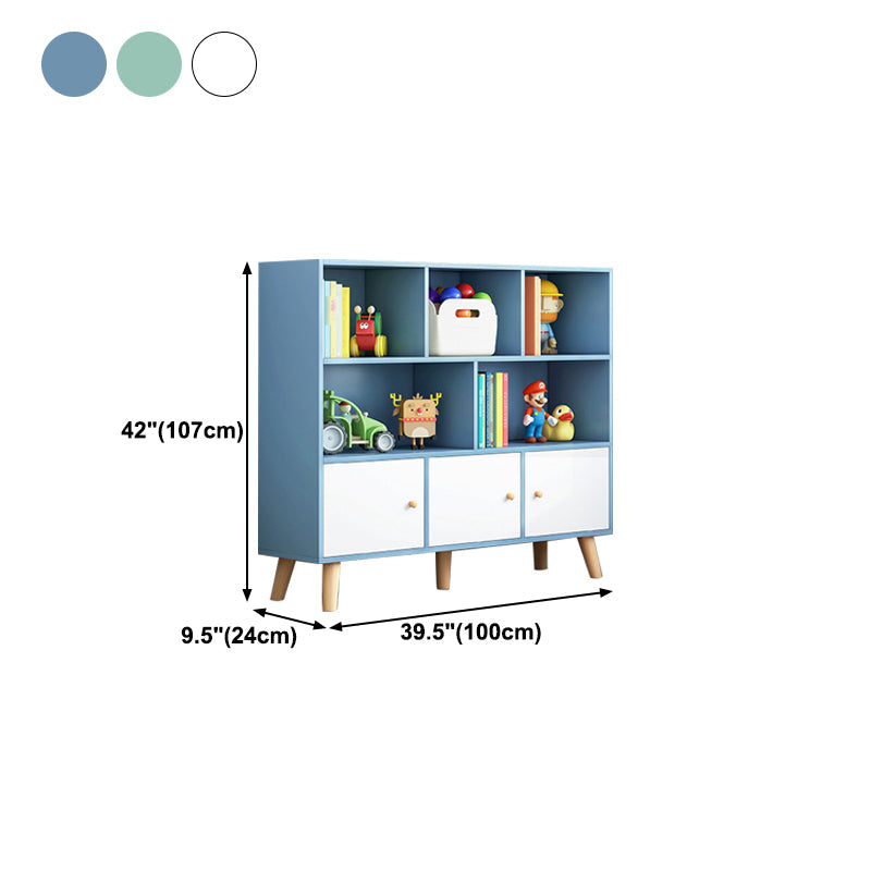 Scandinavian Manufactured Wood Bookcase Closed Back Bookcase with Doors Clearhalo 'Bookcases' 'furn' 'furn_bookcases' 'Furniture' 'Office Furniture' 5123349