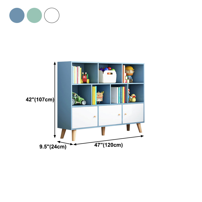 Scandinavian Manufactured Wood Bookcase Closed Back Bookcase with Doors Clearhalo 'Bookcases' 'furn' 'furn_bookcases' 'Furniture' 'Office Furniture' 5123350