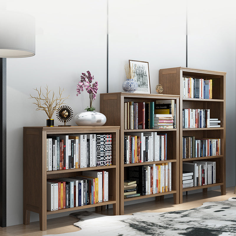Scandinavisch rubberhout standaard boekenplank gesloten terug verticale boekenplank