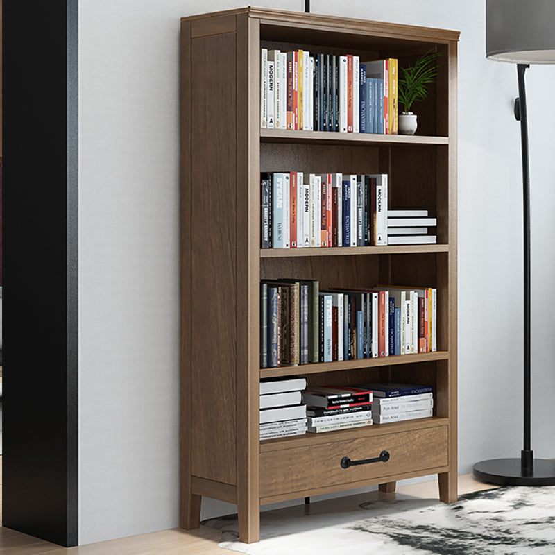 Scandinavisch rubberhout standaard boekenplank gesloten terug verticale boekenplank