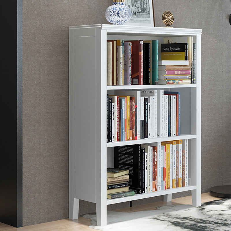 Scandinavisch rubberhout standaard boekenplank gesloten terug verticale boekenplank