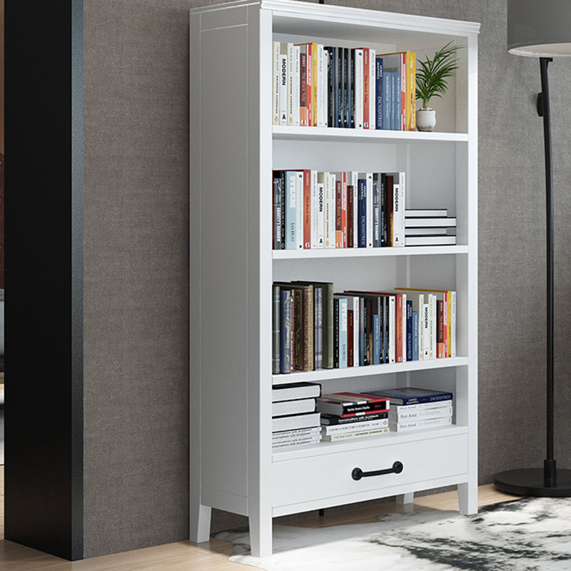 Scandinavisch rubberhout standaard boekenplank gesloten terug verticale boekenplank