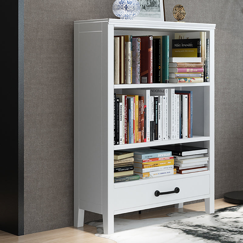 Scandinavisch rubberhout standaard boekenplank gesloten terug verticale boekenplank