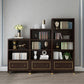 Vertical Glam Standard Bookcase Beech Closed Back Bookcase with Drawer Clearhalo 'Bookcases' 'furn' 'furn_bookcases' 'Furniture' 'Office Furniture' 5123386