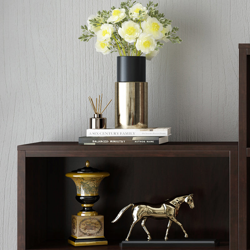 Vertical Glam Standard Bookcase Beech Closed Back Bookcase with Drawer Clearhalo 'Bookcases' 'furn' 'furn_bookcases' 'Furniture' 'Office Furniture' 5123398