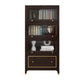 Vertical Glam Standard Bookcase Beech Closed Back Bookcase with Drawer 31.5"L x 15"W x 64.6"H Walnut Cabinets Clearhalo 'Bookcases' 'furn' 'furn_bookcases' 'Furniture' 'Office Furniture' 5123402