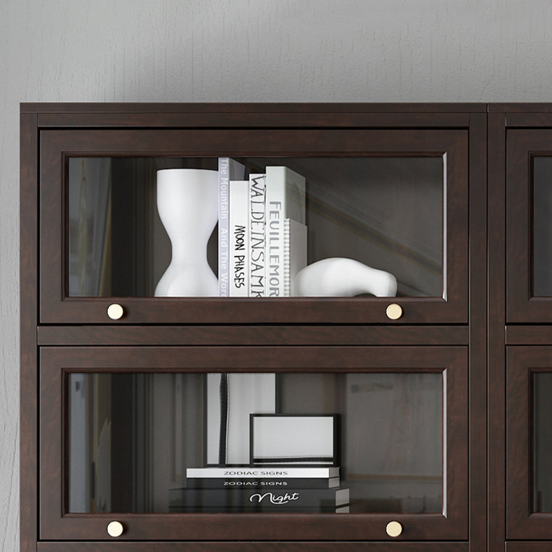 Vertical Glam Standard Bookcase Beech Closed Back Bookcase with Drawer Clearhalo 'Bookcases' 'furn' 'furn_bookcases' 'Furniture' 'Office Furniture' 5123403