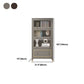Vertical Glam Standard Bookcase Beech Closed Back Bookcase with Drawer Clearhalo 'Bookcases' 'furn' 'furn_bookcases' 'Furniture' 'Office Furniture' 5123411