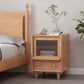 Table de nuit en bois massif moderne 20 '' Tableau de rangement de rangement de rangement avec les jambes