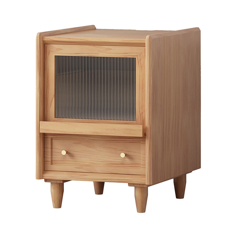 Table de nuit en bois massif moderne 20 '' Tableau de rangement de rangement de rangement avec les jambes