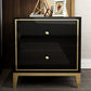 20'' Tall Accent Table Nightstand 2-Drawer Solid Wood Glam Nightstand with Legs