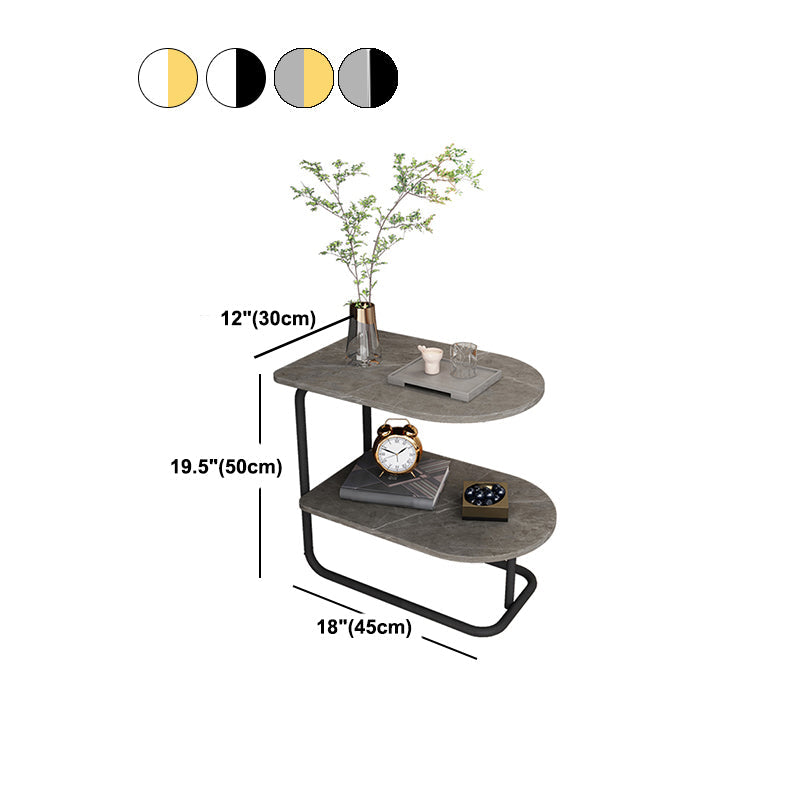 Glam 20 '' Metal Tall Night Tischstein Steintisch Open Storage Accent Tisch Nachttisch mit Beinen