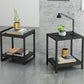 20'' Tall Metal Nightstand Modern Open Storage 1-Shelf Legs Inchuded Bedside Cabinet