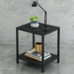 20'' Tall Metal Nightstand Modern Open Storage 1-Shelf Legs Inchuded Bedside Cabinet