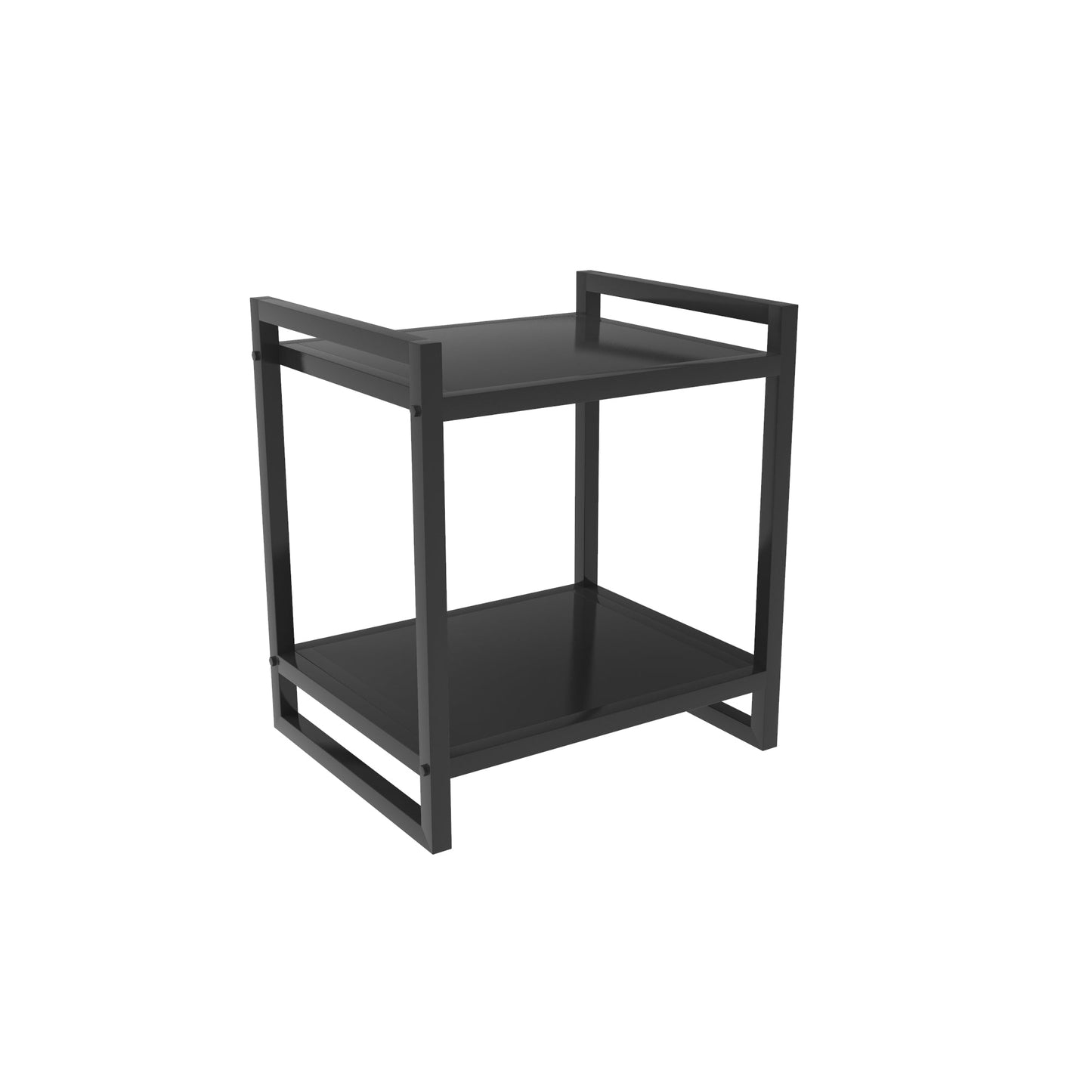 20'' Tall Metal Nightstand Modern Open Storage 1-Shelf Legs Inchuded Bedside Cabinet