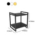 20'' Tall Metal Nightstand Modern Open Storage 1-Shelf Legs Inchuded Bedside Cabinet