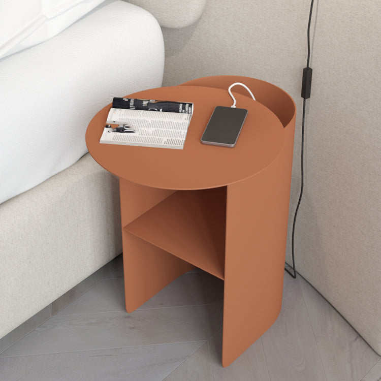 Metal Modern Bed Nightstand 20'' Tall 1-shelf Open Storage Bedside Cabinet Clearhalo 'Bedroom Furniture' 'furn' 'furn_night_stand' 'Furniture' 'night_stand' 'Nightstands' 5125810
