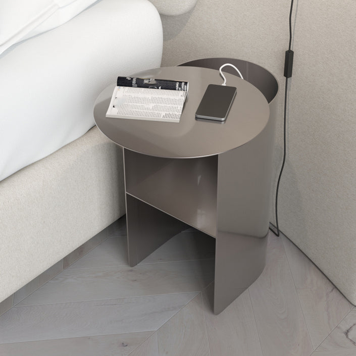 Metal Modern Bed Nightstand 20'' Tall 1-shelf Open Storage Bedside Cabinet Clearhalo 'Bedroom Furniture' 'furn' 'furn_night_stand' 'Furniture' 'night_stand' 'Nightstands' 5125814