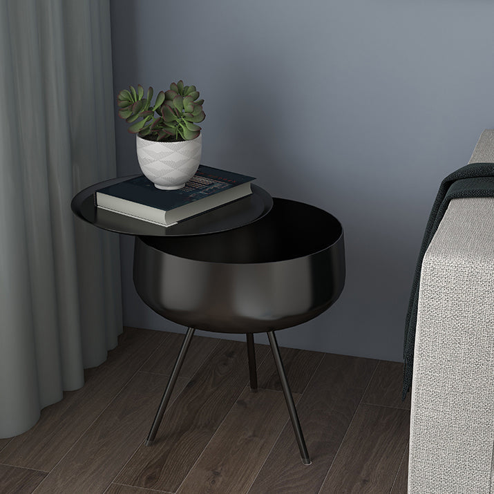 Comodino moderno da 20 '' a letto alto in metallo aperto gamba incenteva tavolo accento