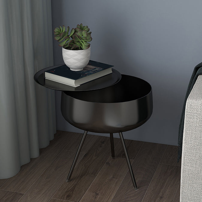 Comodino moderno da 20 '' a letto alto in metallo aperto gamba incenteva tavolo accento