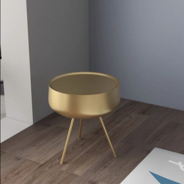 Comodino moderno da 20 '' a letto alto in metallo aperto gamba incenteva tavolo accento