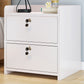 Panel artificial 18 '' Altantador de cajones de la mesita de altura Moderno de cama de cama con cerradura