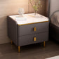 Glam Wood-Based Panel Accent Table Nightstand Drawer Storage Night Table with Legs