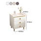 Glam Wood-Based Panel Accent Table Nightstand Drawer Storage Night Table with Legs