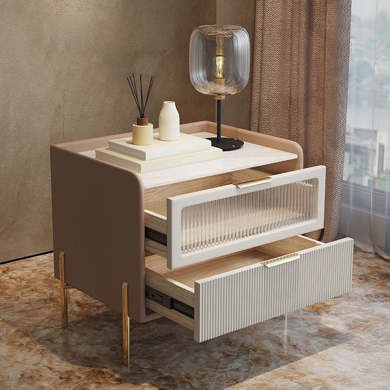 Glamourös 2-schüchternen Betten Nachttisch 20 '' großer Kiefernstein-Top-Nachttisch mit Beinen