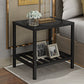 Black 20'' Tall Accent Table Nightstand Modern Metal 1-Shelf Bedside Cabinet Black Clearhalo 'Bedroom Furniture' 'furn' 'furn_night_stand' 'Furniture' 'night_stand' 'Nightstands' 5126054