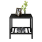 Black 20'' Tall Accent Table Nightstand Modern Metal 1-Shelf Bedside Cabinet Clearhalo 'Bedroom Furniture' 'furn' 'furn_night_stand' 'Furniture' 'night_stand' 'Nightstands' 5126055