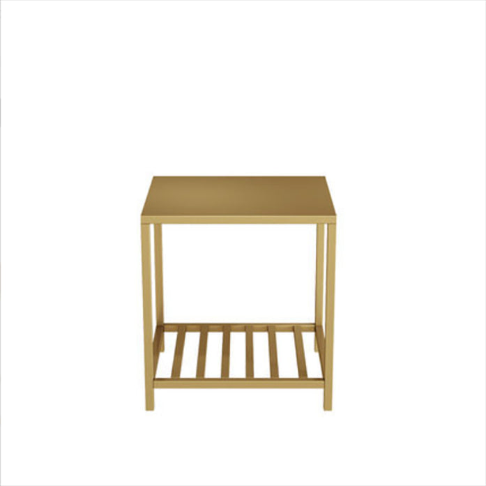 Black 20'' Tall Accent Table Nightstand Modern Metal 1-Shelf Bedside Cabinet Gold Clearhalo 'Bedroom Furniture' 'furn' 'furn_night_stand' 'Furniture' 'night_stand' 'Nightstands' 5126056