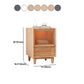 Solid Wood 20'' Tall Night Table Pine 1-Door 1 Drawer Modern Bedside Cabinet with Legs