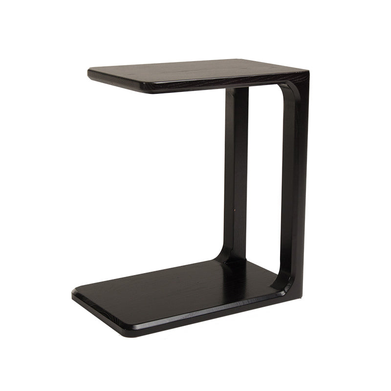 Solid Wood Modern Night Table Open Storage Ash 1-Shelf Bed Nightstand