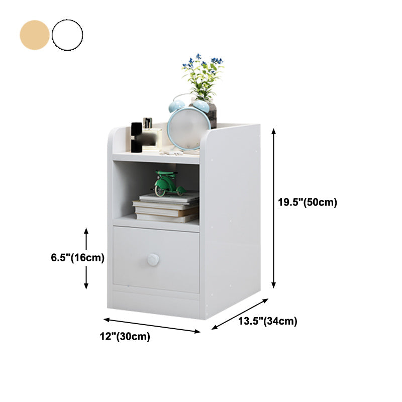 Platos modernos Camino de noche Mesa nocturna de almacenamiento de cajones de 20 ''