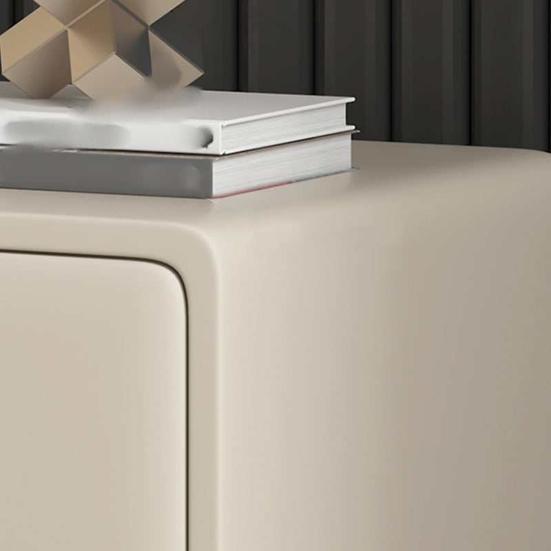 Modern 20'' Tall Bed Nightstand 2-Drawer Storage Faux Leather Legs Included Nightstand Clearhalo 'Bedroom Furniture' 'furn' 'furn_night_stand' 'Furniture' 'night_stand' 'Nightstands' 5126253