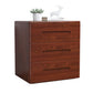3-Drawer Solid Wood Nightstand Rubber Wood Modern Bedside Cabinet