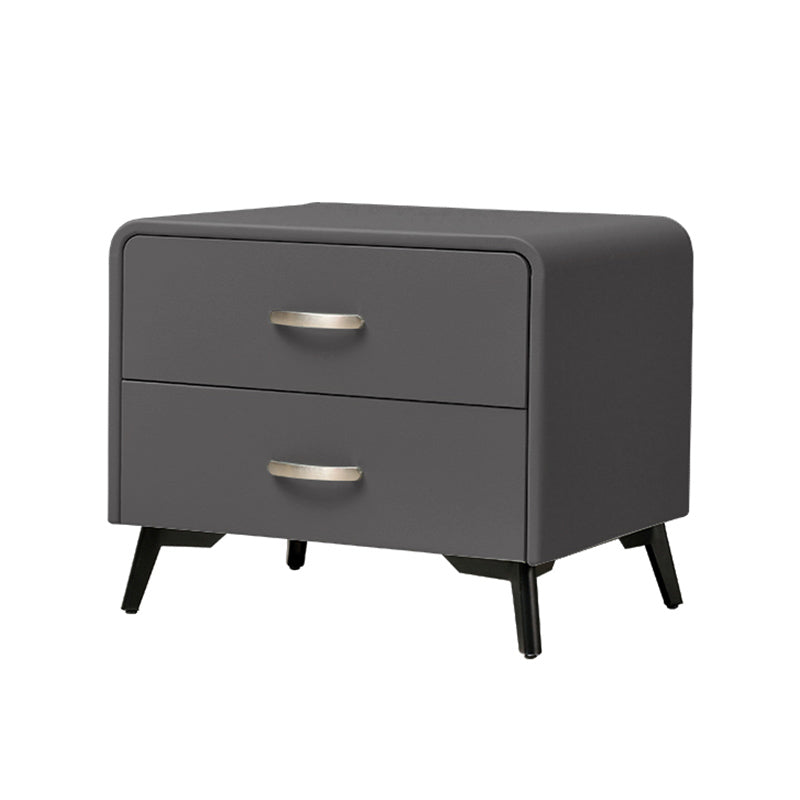 18 '' tavolo da notte in legno massello alto 2-disegno in pelle finta