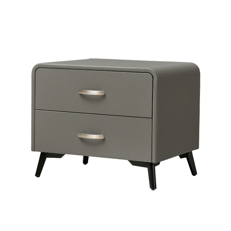 18 '' tavolo da notte in legno massello alto 2-disegno in pelle finta