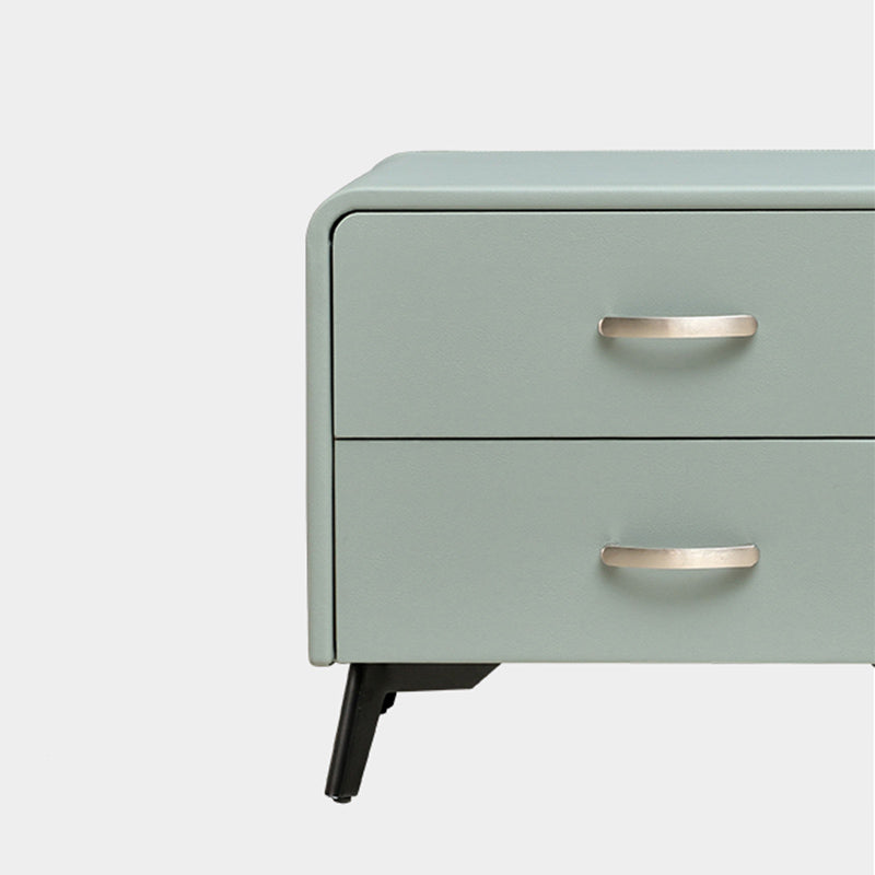 18 '' tavolo da notte in legno massello alto 2-disegno in pelle finta