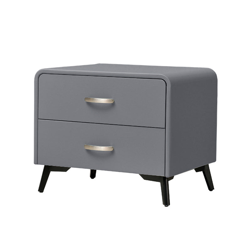 18 '' tavolo da notte in legno massello alto 2-disegno in pelle finta