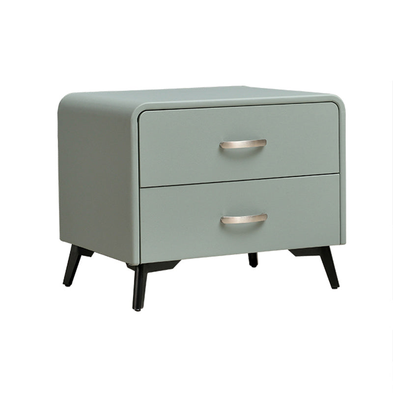 18 '' tavolo da notte in legno massello alto 2-disegno in pelle finta