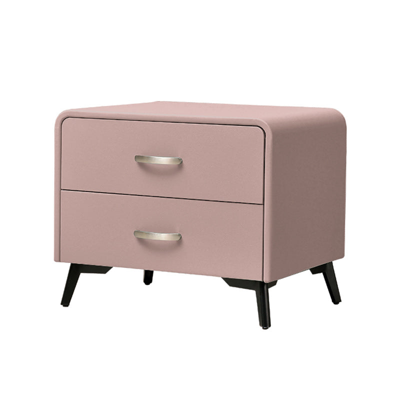 18 '' tavolo da notte in legno massello alto 2-disegno in pelle finta