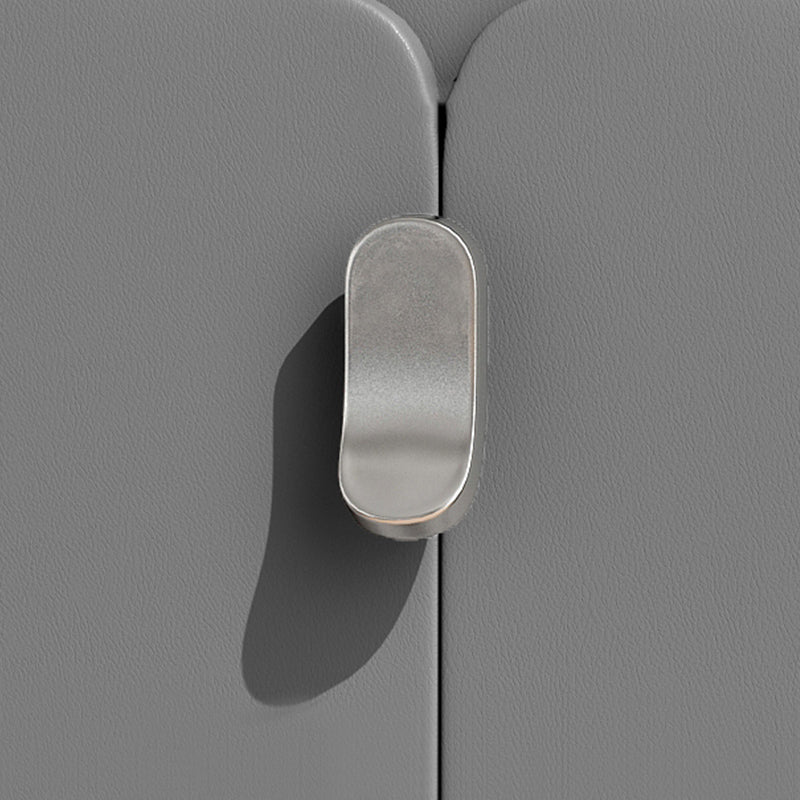 2ドロワーモダンベッドナイトスタンドソリッドウッドフェイクレザーナイトテーブルと足の