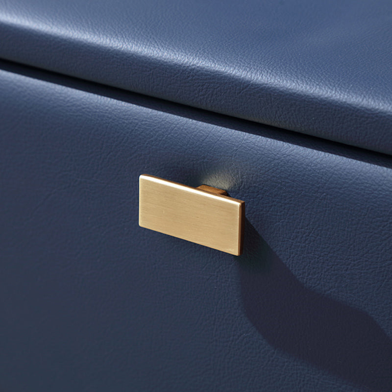 19'' Tall Glam Bedside Cabinet 2-Drawer Solid Wood Faux Leather Legs Included Nightstand Clearhalo 'Bedroom Furniture' 'furn' 'furn_night_stand' 'Furniture' 'night_stand' 'Nightstands' 5126503